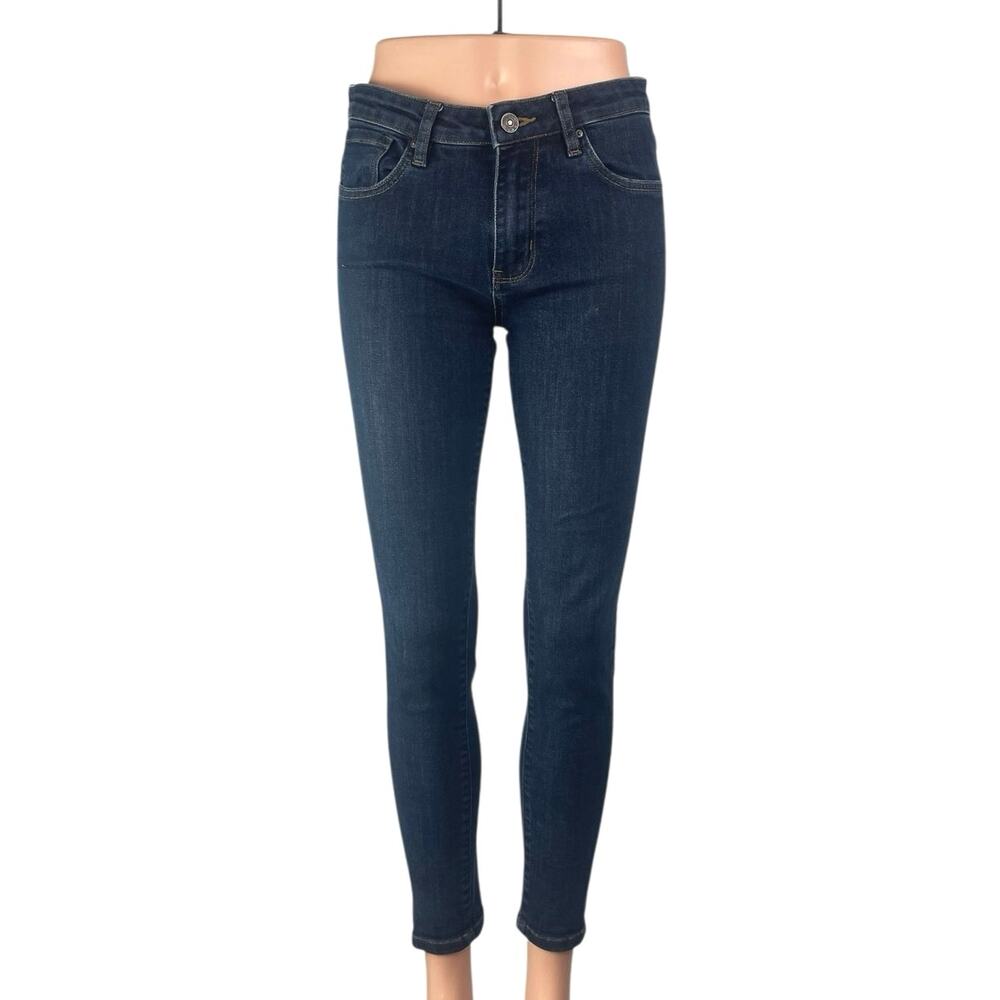 Dish Performance Women's Blue Mid Rise Dark Wash Skinny Denim Jeans Size 26x28